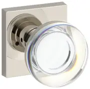 Baldwin PV.CCY.CSR Contemporary Crystal Privacy Door Knob Set - Nickel