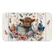 Cow Farmhouse Front Door Mat Outside Entrance farmhouse Cow Decor17"X30"