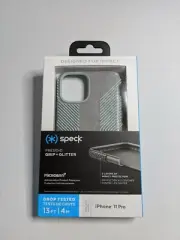 Speck Presidio Grip + Glitter Case for iPhone 11 Pro - Whitestone Gray/Blue