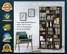 NEW CD/DVD/BOOK Rack Storage Shelf Unit Book Stand Cupboard Adjustable - BROWN