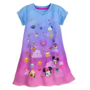 Disney Store Emoji Nightshirt PJ's Girls Size 4 5/6 7/8 9/10 Minnie Mickey Alice