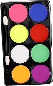 8 Oil Face Paint Palette for Boys and Girls Party Makeup Kit Long-lasting Smudge Safe Easy for Festivals Performances