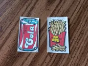 Vintage 80s MELLO SMELLO Scratch & Smell FRENCH FRIES & Cola Can Lot Stickers