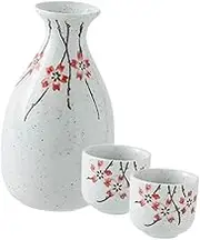 BEBEMOKO 1 Set Sake Jug Wine Glass Traditional Pottery Sake for Party Unbreakable Rice Japanese Saki Kettle Japanese Pot Japanese Teacup Ceramic Teacups Ceramic Cups Saki Pot Cup Ceramics