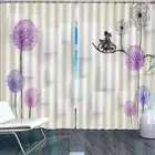 Black Wave Nice Bicycle 3D Curtain Blockout Photo Printing Curtains Drape Fabric