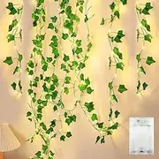 10M 100LED Vine String Lights, Leaf String Lights, Hanging Ivy Lights for Bedroom Garden Party Wall Room Decor, Ivy Curtain Lights for Dorm, Wedding, Party, Wall, Indoor, Outdoor Decor