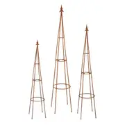3pc Growing Frame Metal Display Stand Yard/Patio Garden Home Decor Set Brown
