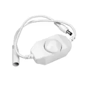 White Stylish Light LED Strip Knob Dimmer Switch PWM Manual 1x 12V-24V