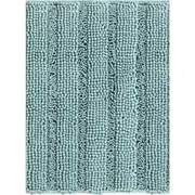 Blue Soft Striped Non-Slip Bath Mat - 2pcs