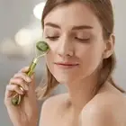 Natural Facial Beauty Massage Roller Serpentine Jade Crystal Massager Tool Reiki