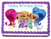 SHIMMER AND SHINE Party Edible Cake topper image decoration