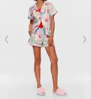 NEW PETER ALEXANDER MICKEY PJ SET TOP SHORTS SIZE XL RRP$109