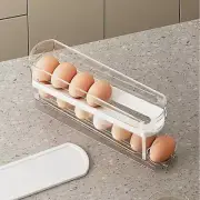 Refrigerator Egg Storage Box Sliding Egg Rack for Kitchen Countertop Cabinet