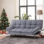 Opoiar Bed,Memory Foam Convertible Loveseat Couch, Sleeper Sofa Modern Futon Sets Sofabed, 71 x 33 x 31.5 inches, Grey