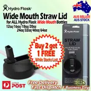 Hydro Flask Wide Mouth Straw Lid Flip Cap for 18oz 32oz 40oz Water Bottle Black