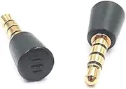 VizGiz 2 Pack PS4 Controller Microphone 3.5mm Plug 4 Pole 1/8 inch MIC Dongle for Play Station 4 Switch DSLR Camera Laptop Tablet Mobile Phone Game Player iPad WII Xbox ONE 360 PC PS3