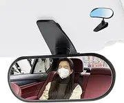 Nexusectar Car Seat Mirror, Baby Seat Mirror - High Definition Wide Convex Glasses - Clip 360 Degree Adjustable Suction Panoramic Rearview Mirror,