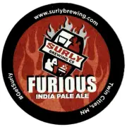 Surly Brewing Co Furious IPA Beer Coaster Brooklyn Center Mn