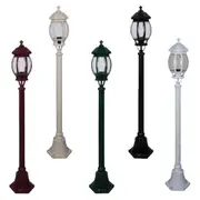 GT-674 Vienna Single Head Post Light 1310mm in Beige/Black/Burgundy/Green/White