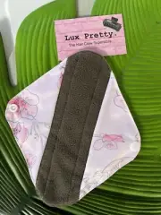 Sanitary Napkin Menstruation Pad Reusable Press Stud Pink Floral Print
