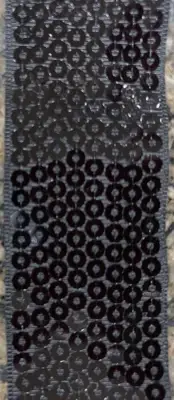 1-1/2" x 2yds Black Sequin Ribbon