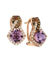 Le Vian 14K Strawberry Gold 3.04 ct. tw. Diamond & Amethyst Earrings