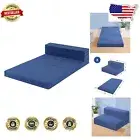 Portable Tri-Fold Memory Foam Mattress Topper with Washable Cover - Travel Ready