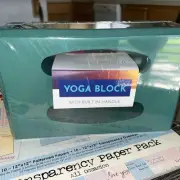 Foam Yoga Block Balance Accessories Stretch Exercise Brick Prop With Build Handl