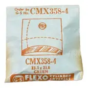 Germanow-Simon Mach (GS) CMX358-4 Watch Crystal 23.1x21.6 NOS Part Flexo Gruen