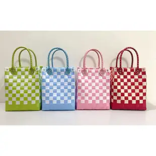 ♫湘榆♫珍珠帶餐袋/小提包DIY 編織材料包(點點系列直立式) 全配330元(把手換素色)