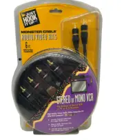 Monster Cable Audio/Video Kit Side By Side Component Cable 6ft Stereo Or Mono