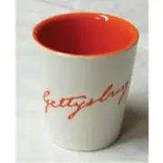 GETTYSBURG SCRIPT ORANGE SHOT GLASS SHOTGLASS NEW