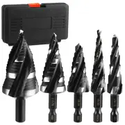 5* Step Drill Bit Set For 4-Flute Double Speed, Long-Lasting Durability