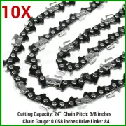 10 x CHAINSAW CHAINS SEMI CHISEL 3/8 063 84 DL FOR STIHL 24"