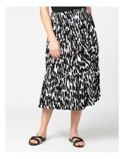 [Fella Hamilton] Miriam Tiered Skirt in Black