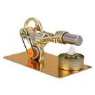 Mini Hot Air Stirling Engine Generator Model Toy w/ Micro Motor DIY Electricity