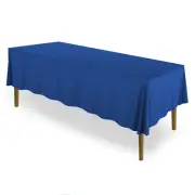 10 PK 70" x 120" Rectangular Polyester Fabric Tablecloths - Royal Blue