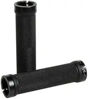 Black Double Locking Handlebar Grips for Mountain Bike Cycle Bicycle MTB BMX