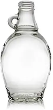 North Mountain Supply 8 Ounce Glass Maple Syrup Bottles with Loop Handle & Black