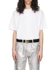 VTMNTS Barcode Patch Crewneck T-Shirt XS White