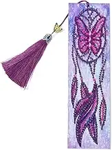 Bookmark-DIY 5D Special Shaped Diamond Painting by Number Kits,Beaded Tassel Book Marks Art Craft Gifts for Christmas,Thanksgiving,New Year,Birthday,Mother's Day (Dream Catcher/Wind Chimes)