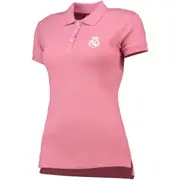 Womens Real Madrid Buttoned Polo Shirt - Pink