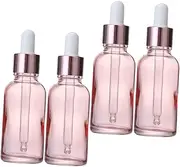 Gatuida 4Pcs Portable Glass Dropper Bottles Leakproof Wear Resistant Essential Oil Containers for Home and Travel for Storing Essences and