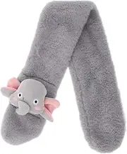 [BESTYASH] Cute Elephant Plush Scarf for Kids Soft Winter Wrap Breathable Material Unisex Neck Shawl