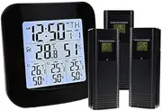 Tools Various Tools Digital Wireless Weather Station Thermometer 3 Sensor Temperature Humidity Meter