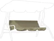 Haofy Patio Swing Cushion Cover Replacement, 3‑Seat Courtyard Garden Swing Hammo