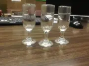 (THREE) SHOOTER GLASSES 1.25 oz EXCELLENCY BAR CORDIAL ANCHOR #2901