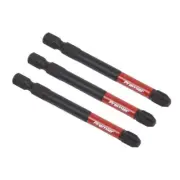 Sealey Phillips #3 Impact Power Tool Bits 75mm - 3pc AK8256