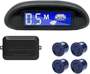 Parking sensors Parking Sensor Car with Parktronic Reverse L-ed Monitor 4 Sensors Radar Detector(Gold)