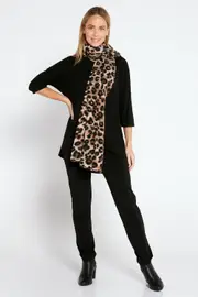 Snowy Mountains Shawl Scarf - Animal Print
